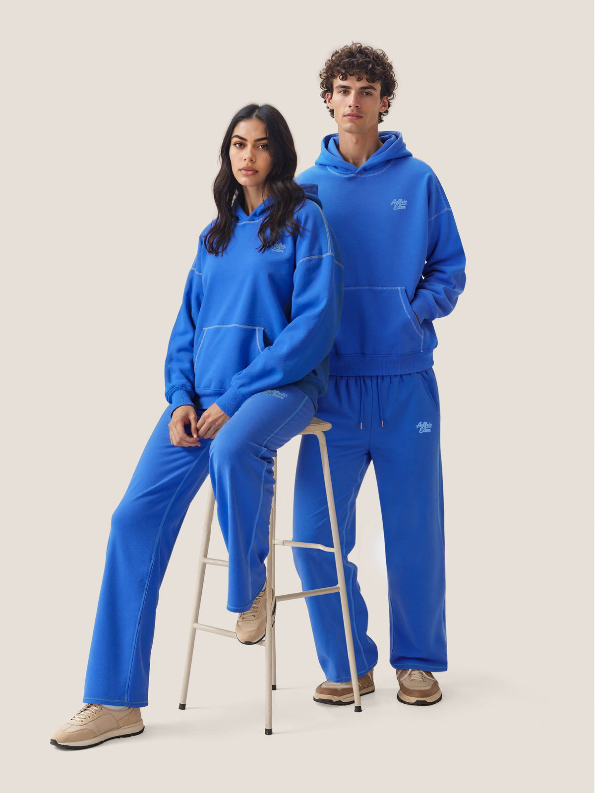 Soufflé Classic Hoodie Sets Blue - Aelfric Eden