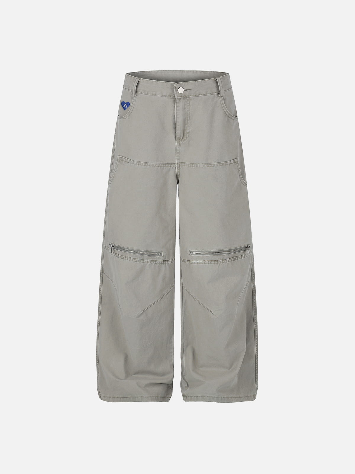 Zip Pocket Panel Pants Light Grey - Aelfric Eden