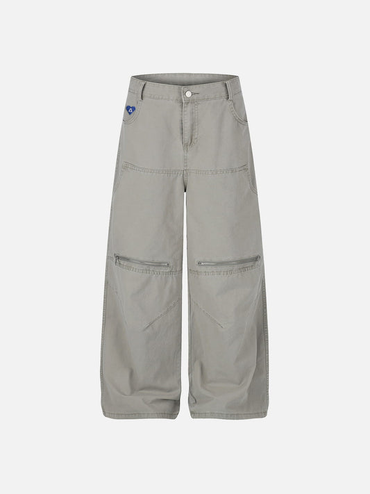 Zip Pocket Panel Pants Light Grey - Aelfric Eden