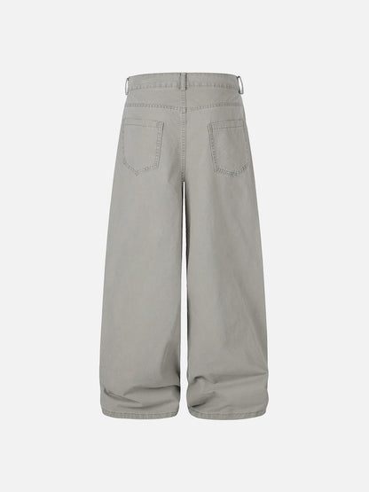 Zip Pocket Panel Pants Light Grey - Aelfric Eden