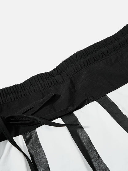 Piano Pleated Baggy Barrel Sweatpants Black - Aelfric Eden