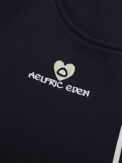 Double Waist Baggy Sweatpants Dark Blue - Aelfric Eden