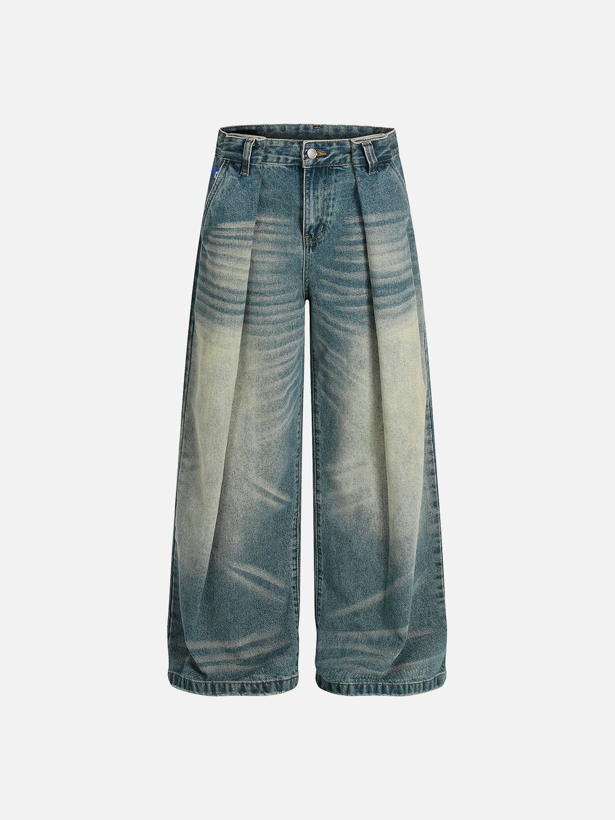 Whiskering Wrinkle Jeans Blue - Aelfric Eden