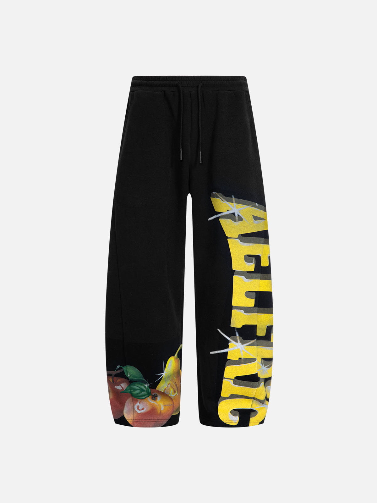 Fruit Baggy Sweatpants Black - Aelfric Eden