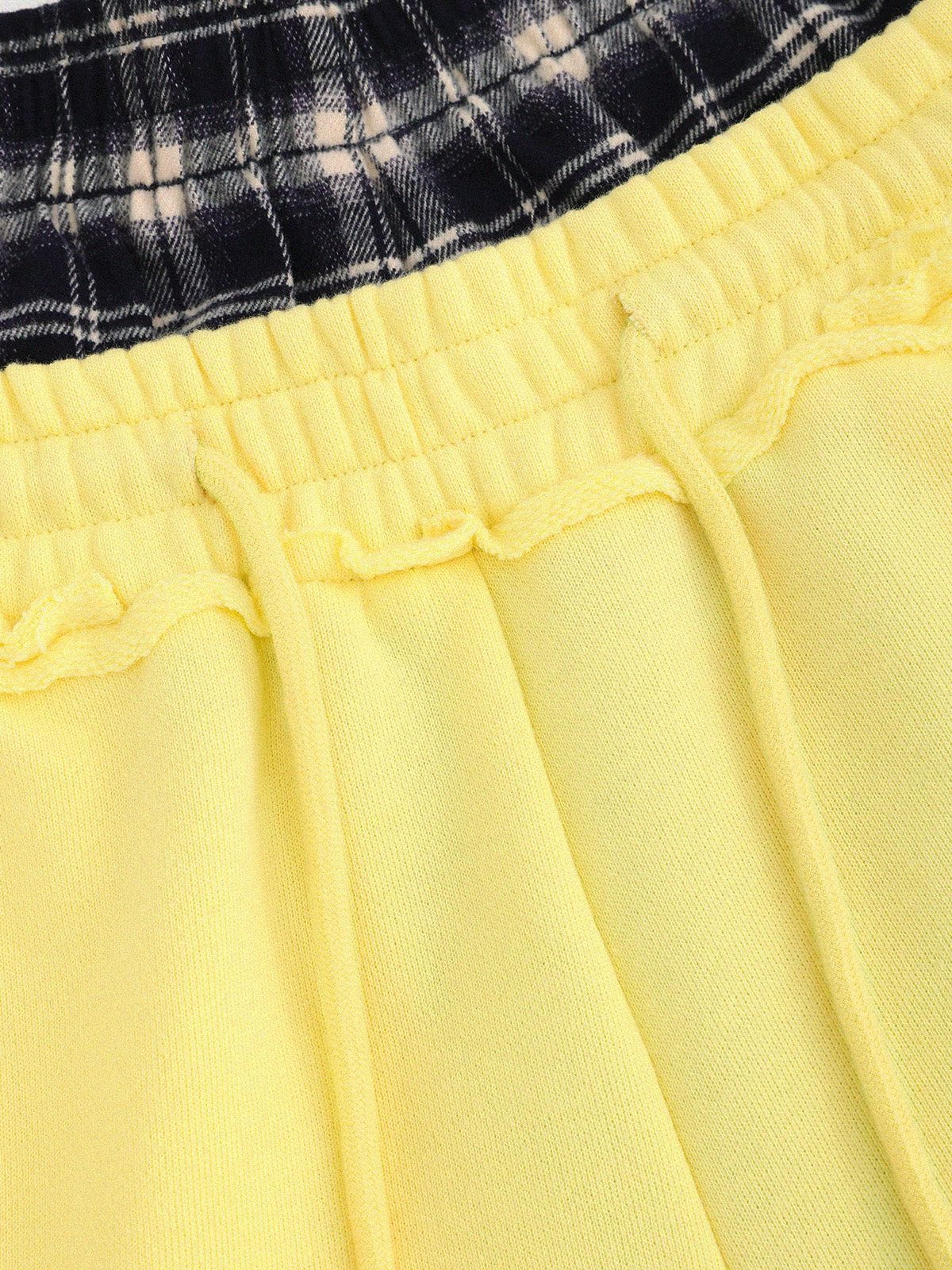 Double Waist Baggy Sweatpants Yellow - Aelfric Eden