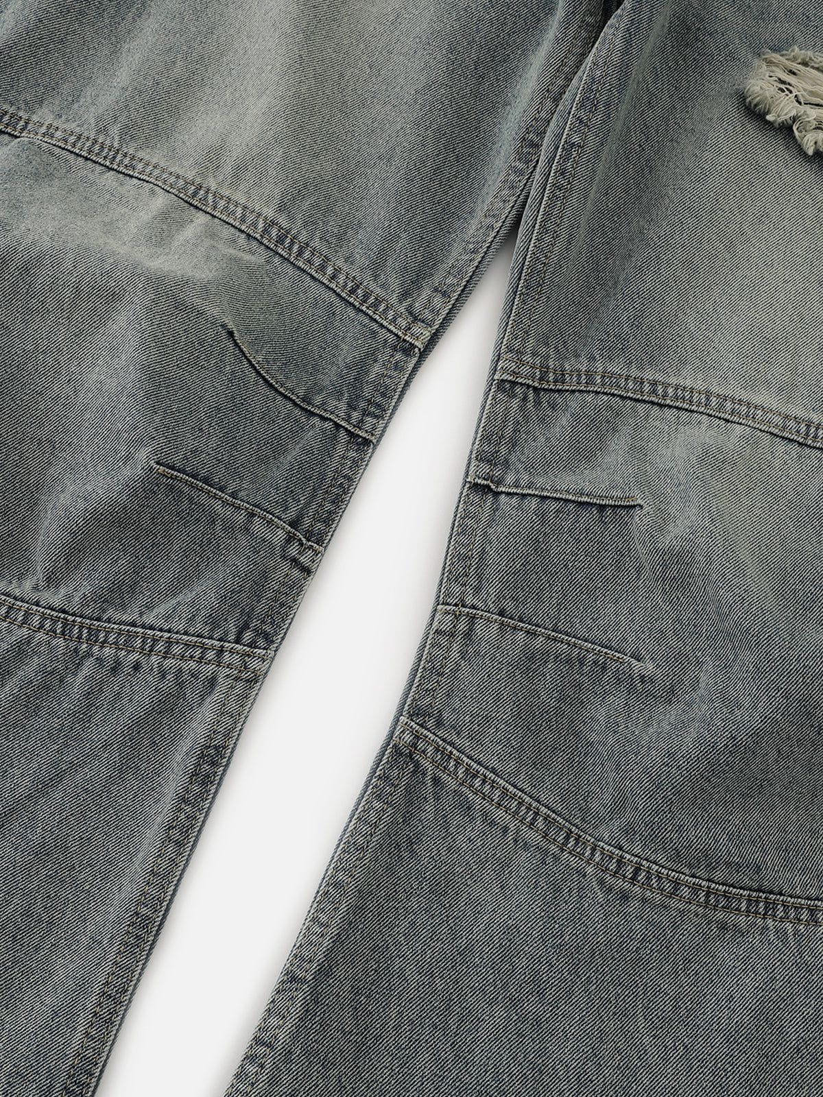 Baggy Barrel Double Waist Jeans Blue - Aelfric Eden