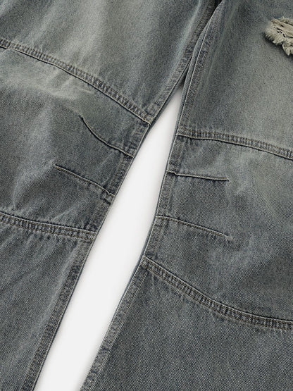 Baggy Barrel Double Waist Jeans Blue - Aelfric Eden