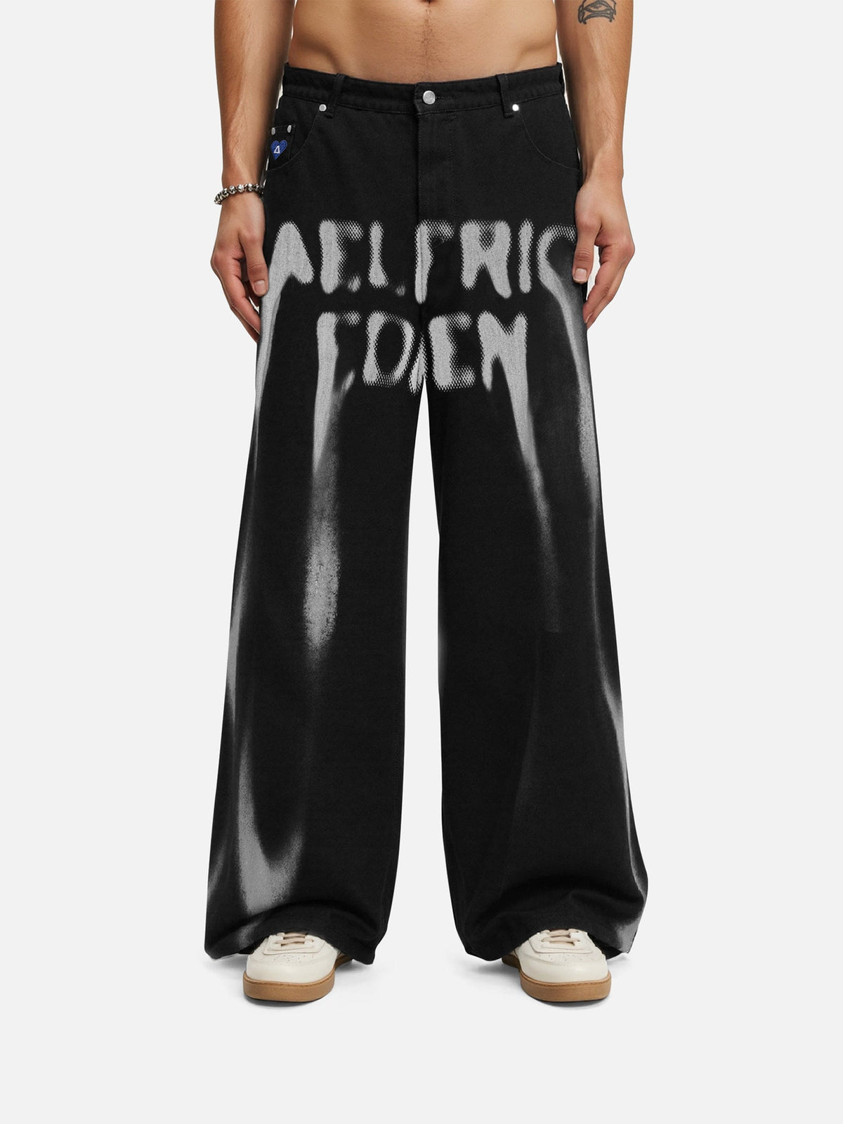 Thermal Imaging Super Baggy Barrel Jeans Black - Aelfric Eden