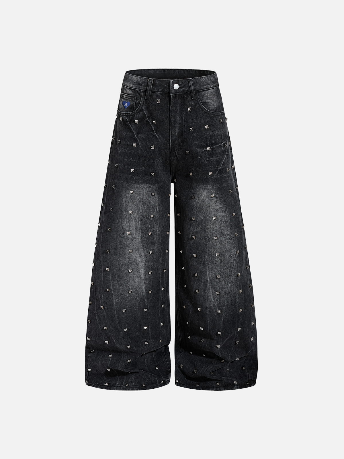 Studded Washed Jeans Black - Aelfric Eden