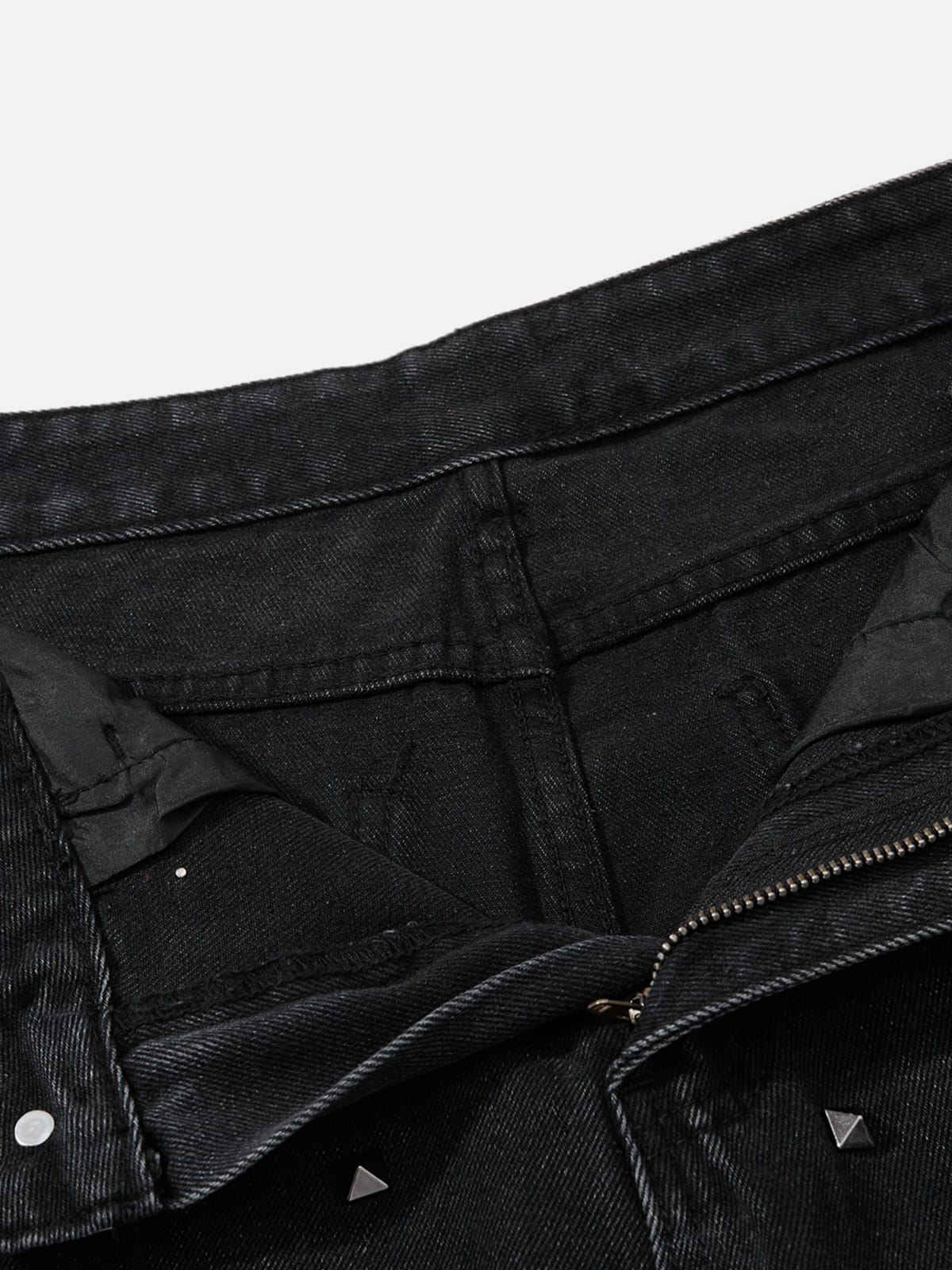 Studded Washed Jeans Black - Aelfric Eden