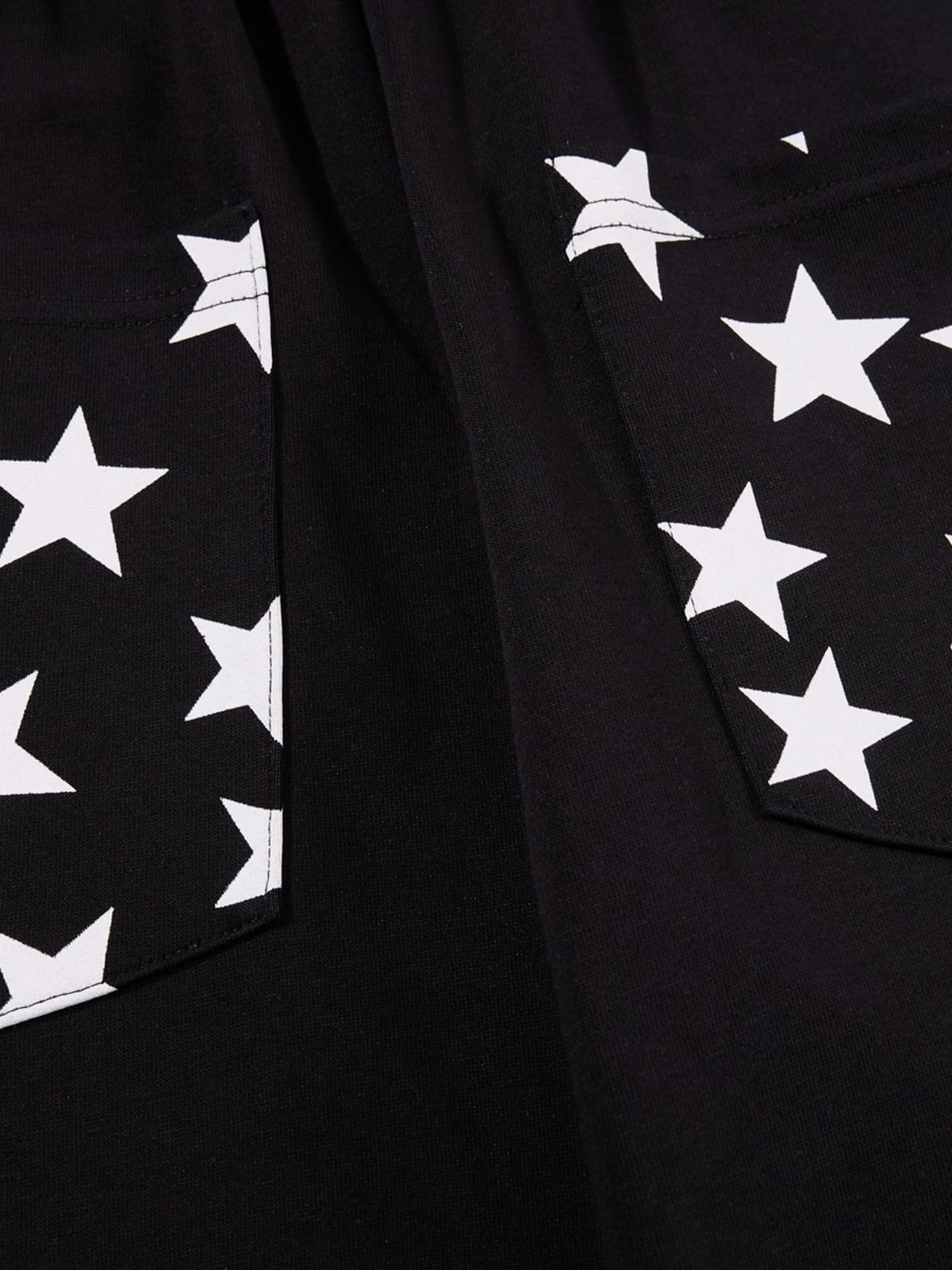 Star Print Baggy Sweatpants Black - Aelfric Eden