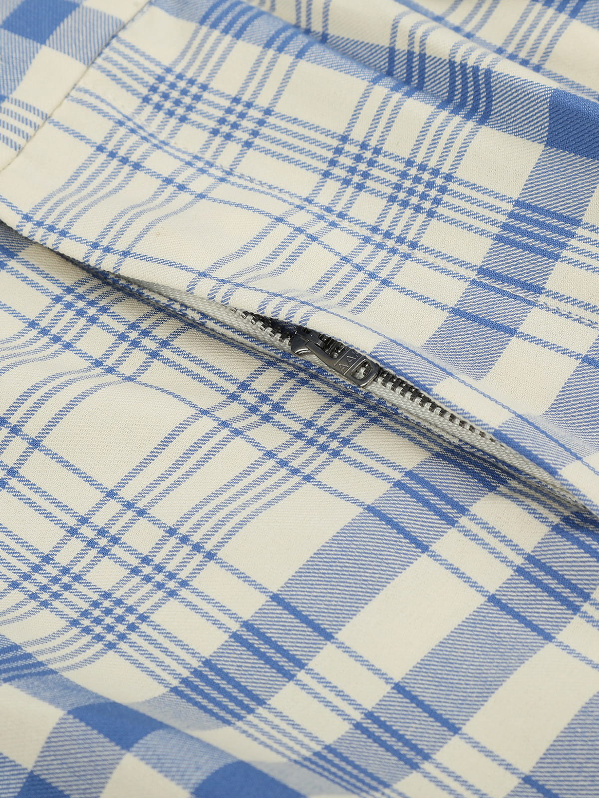 Plaid Baggy Barrel Pants Blue - Aelfric Eden