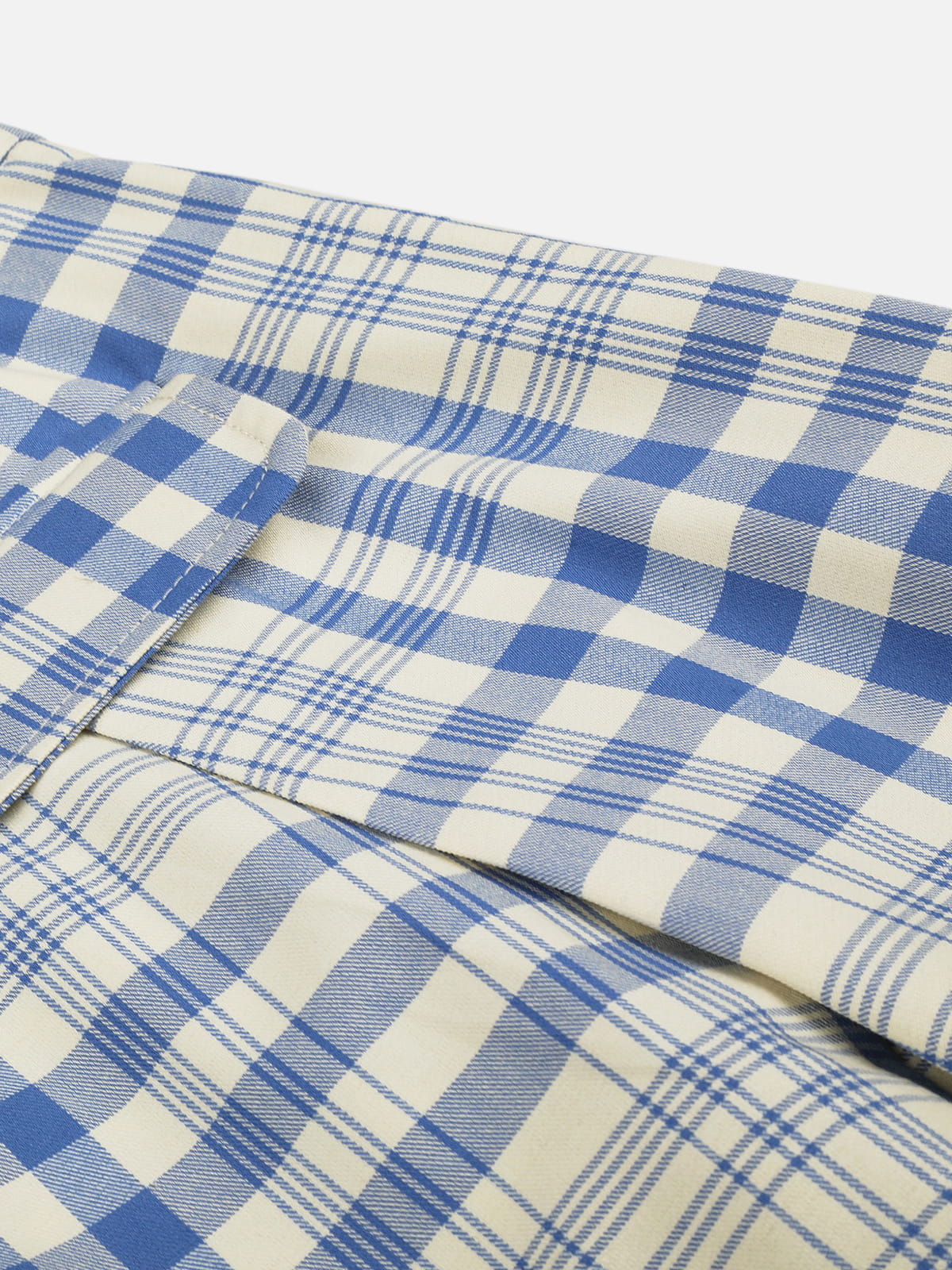 Plaid Baggy Barrel Pants Blue - Aelfric Eden