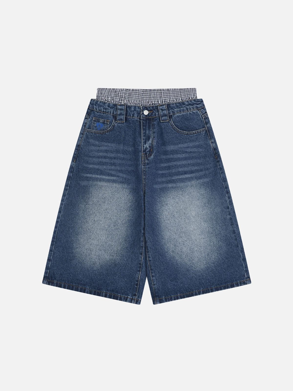 Double Waist Longline Jorts Dark Blue - Aelfric Eden