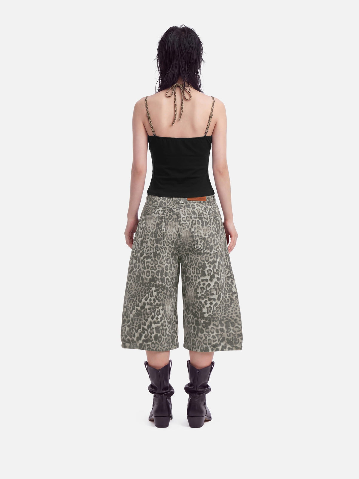 Leopard Print Longline Jorts Leopard - Aelfric Eden
