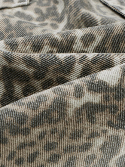 Leopard Print Longline Jorts Leopard - Aelfric Eden