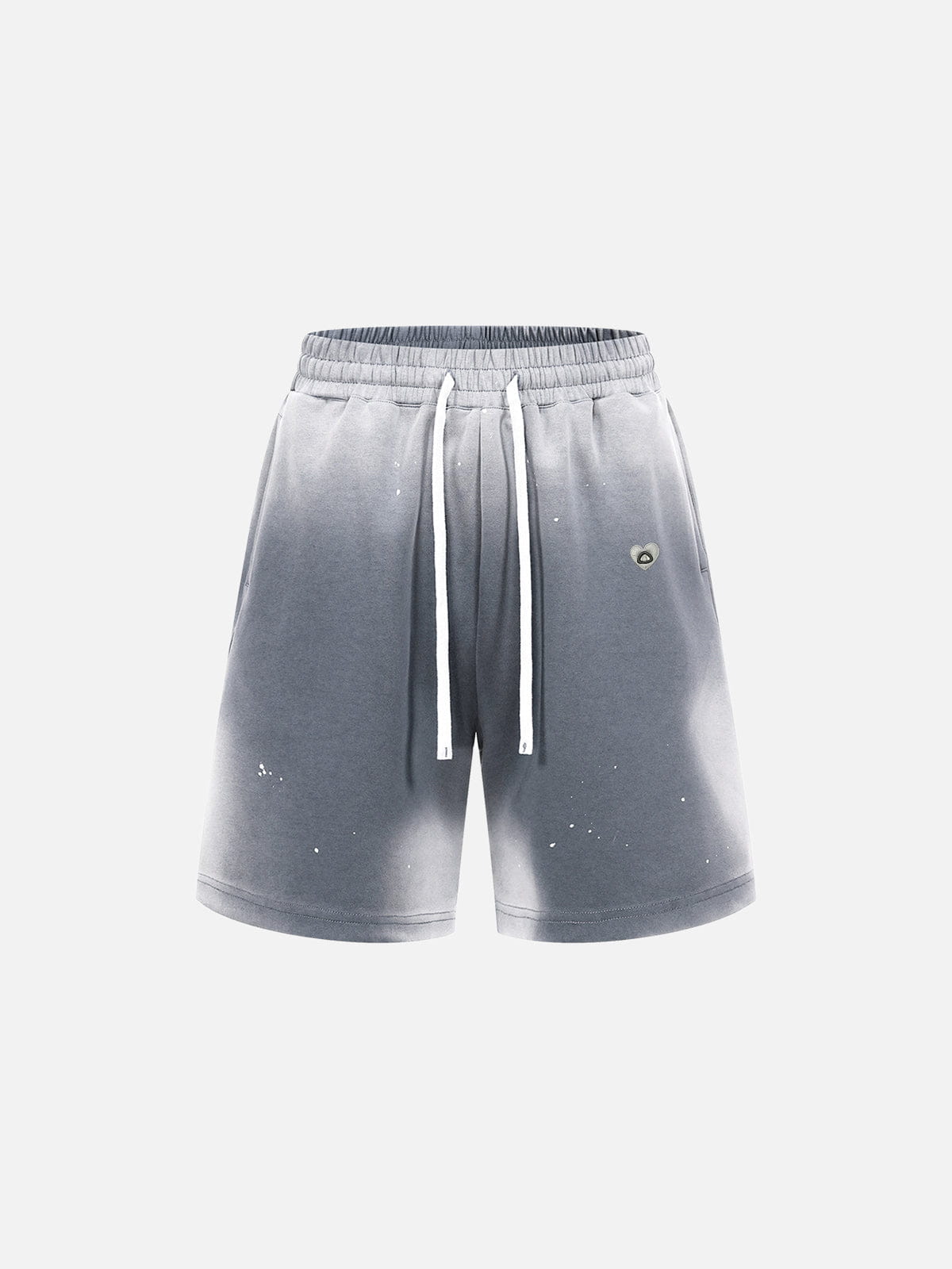 Washed Paint Splatter Shorts Dark Grey - Aelfric Eden