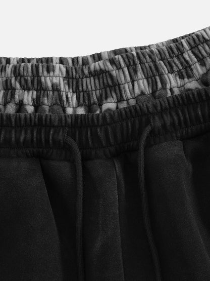 Leopard Double Waist Longline Shorts Black - Aelfric Eden