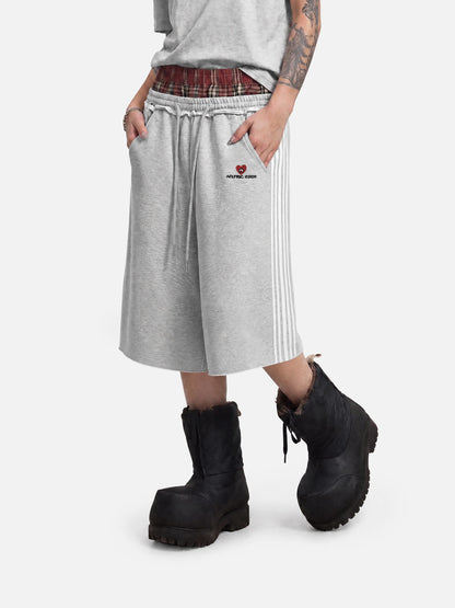 Double Waist Longline Shorts Grey - Aelfric Eden