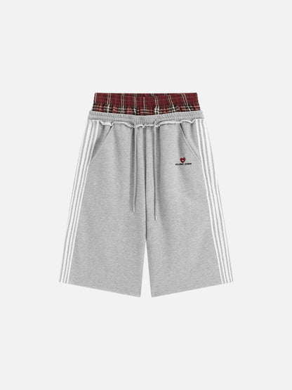 Double Waist Longline Shorts Grey - Aelfric Eden