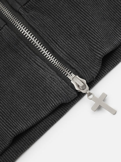 Stand Collar Jacket Black - Aelfric Eden