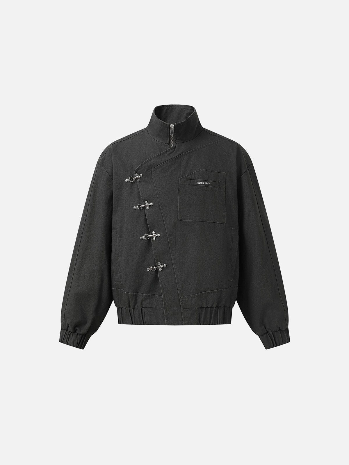 Boxy Fireman Clasp Jacket Grey - Aelfric Eden