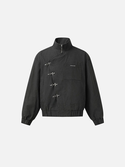 Boxy Fireman Clasp Jacket Grey - Aelfric Eden