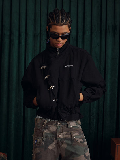 Boxy Fireman Clasp Jacket Grey - Aelfric Eden