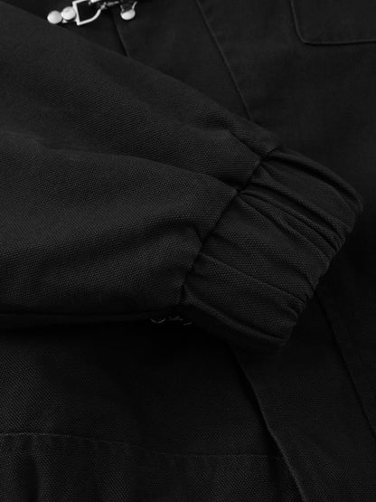 Boxy Fireman Clasp Jacket Grey - Aelfric Eden