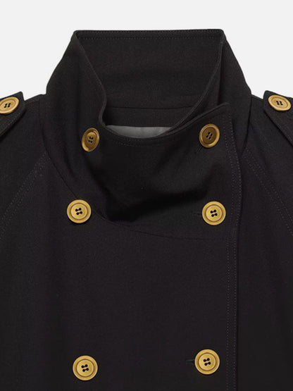 Double Breasted Jacket Black - Aelfric Eden
