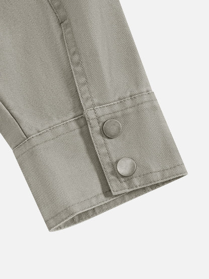 Fireman Clasp Washed Jacket Grey - Aelfric Eden