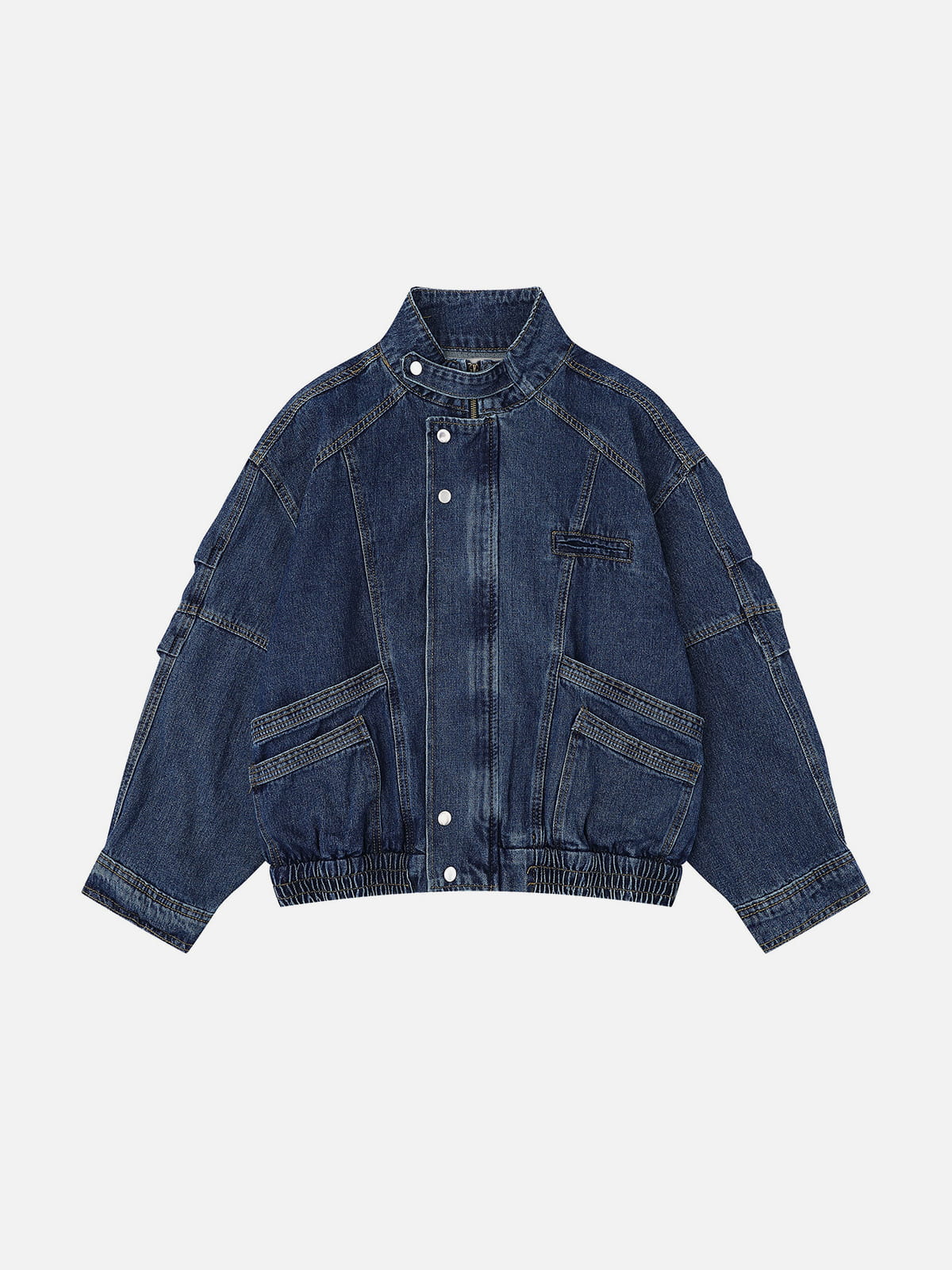 Boxy Washed Denim Jacket Blue - Aelfric Eden