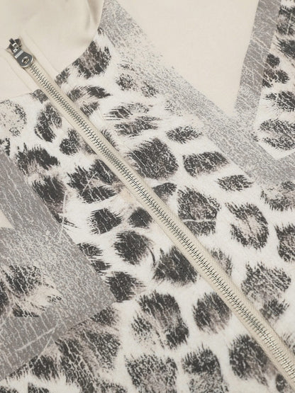 Leopard Flag Jacket Apricot - Aelfric Eden