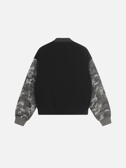 CAMO Studded Zip Up Jacket Black - Aelfric Eden