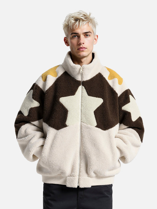 Star Fleece Coat Khaki - Aelfric Eden