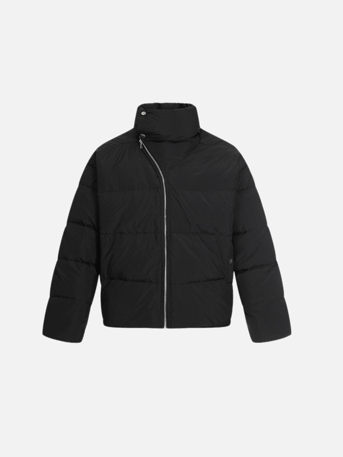 Asymmetric Zip Up Coat Black - Aelfric Eden