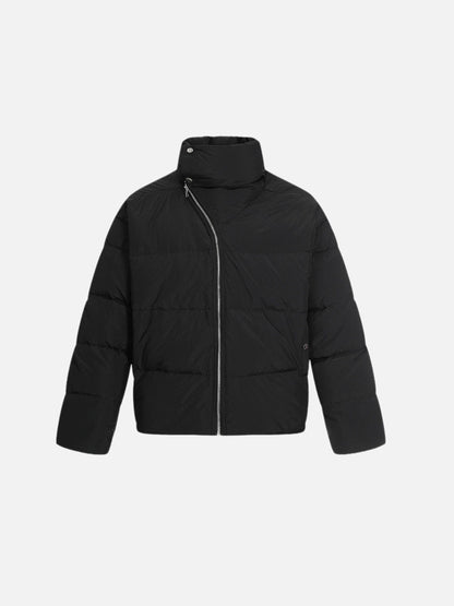 Asymmetric Zip Up Coat Black - Aelfric Eden
