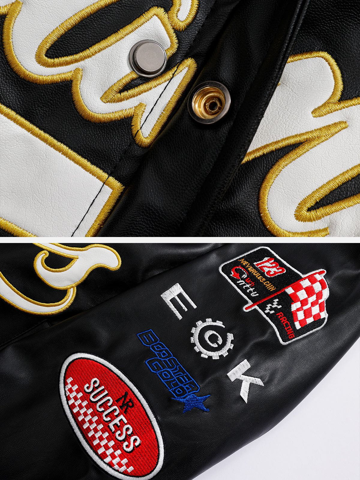 Racing Leather Jacket Black - Aelfric Eden