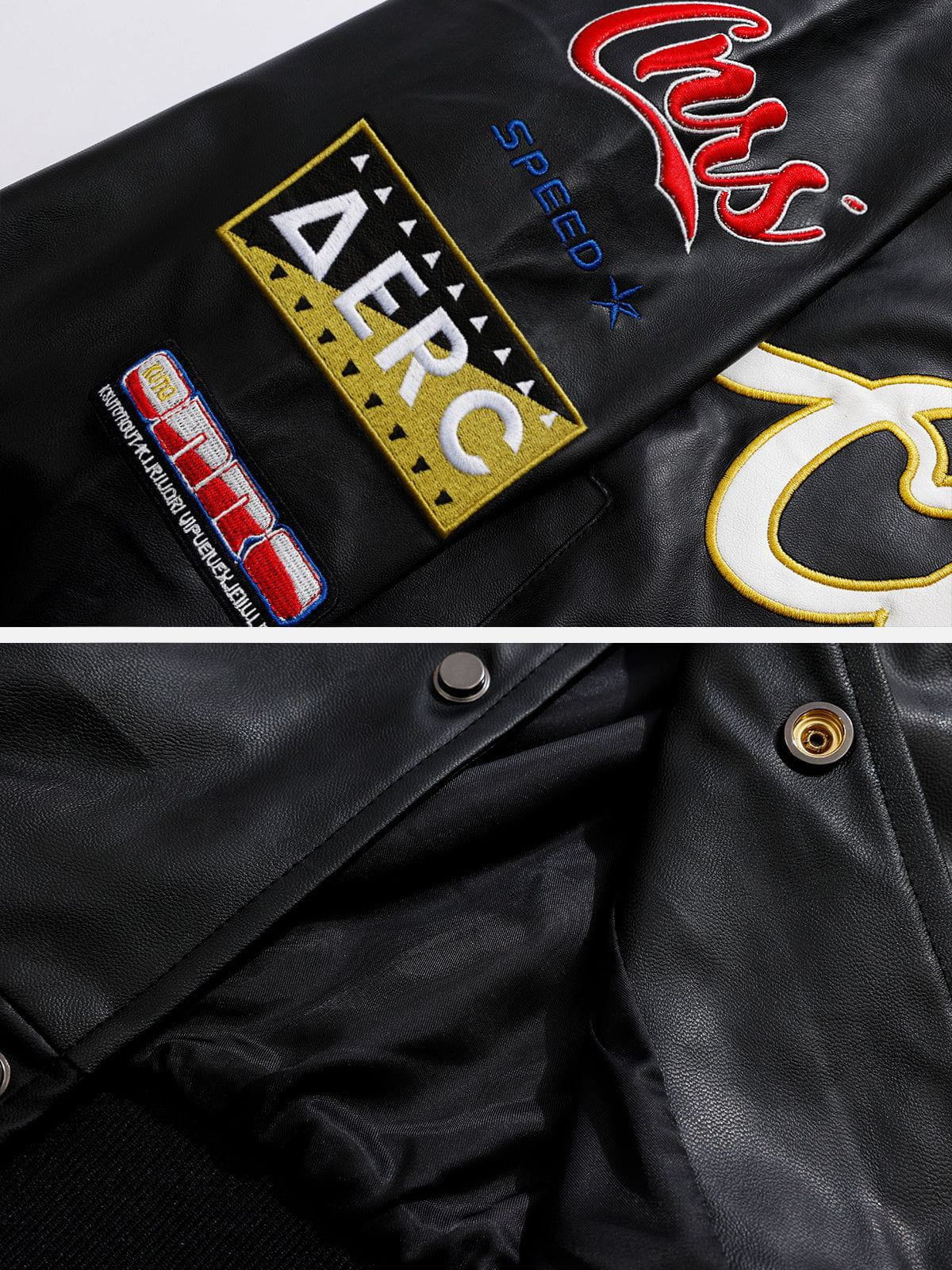 Racing Leather Jacket Black - Aelfric Eden