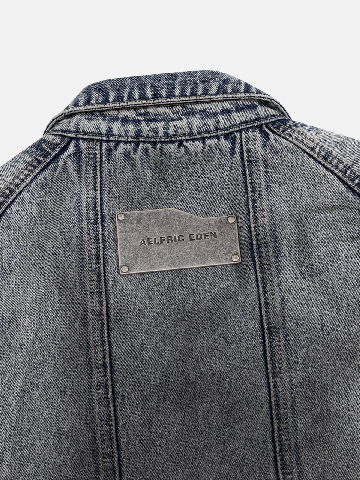 Super Boxy Fireman Clasp Denim Vest Dark Blue - Aelfric Eden