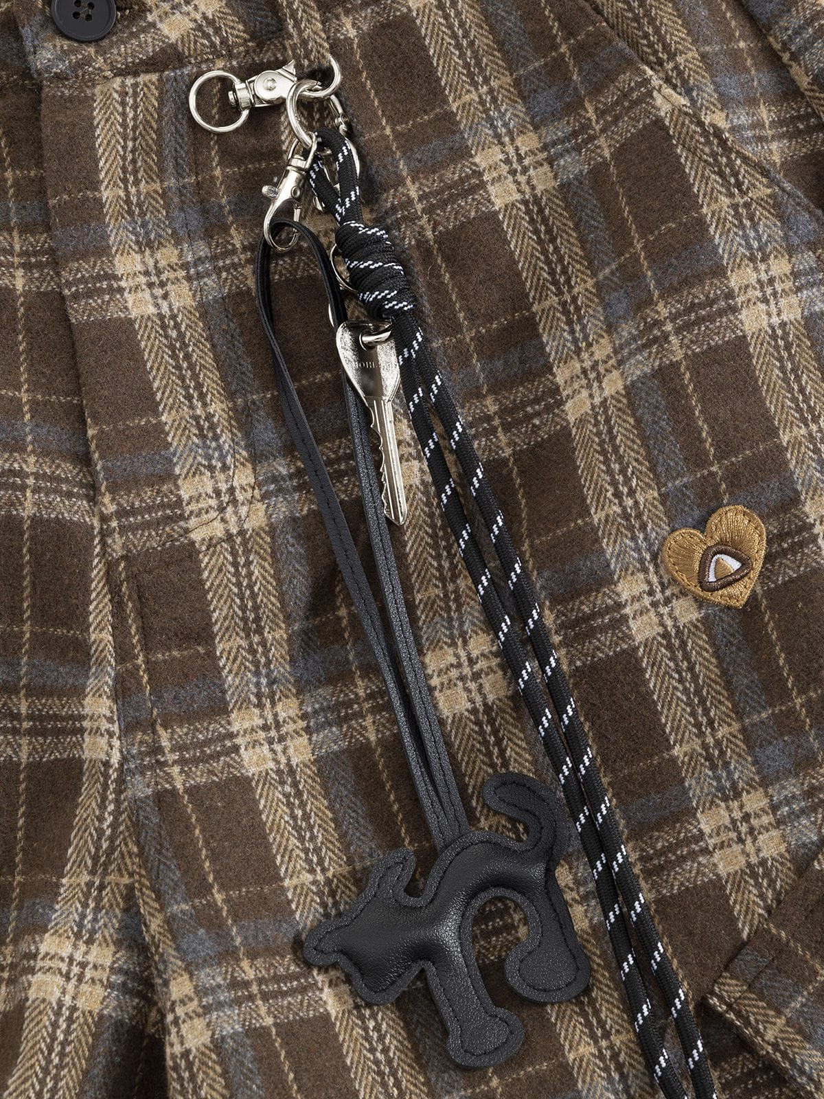 Plaid Baggy Barrel Pants Brown - Aelfric Eden
