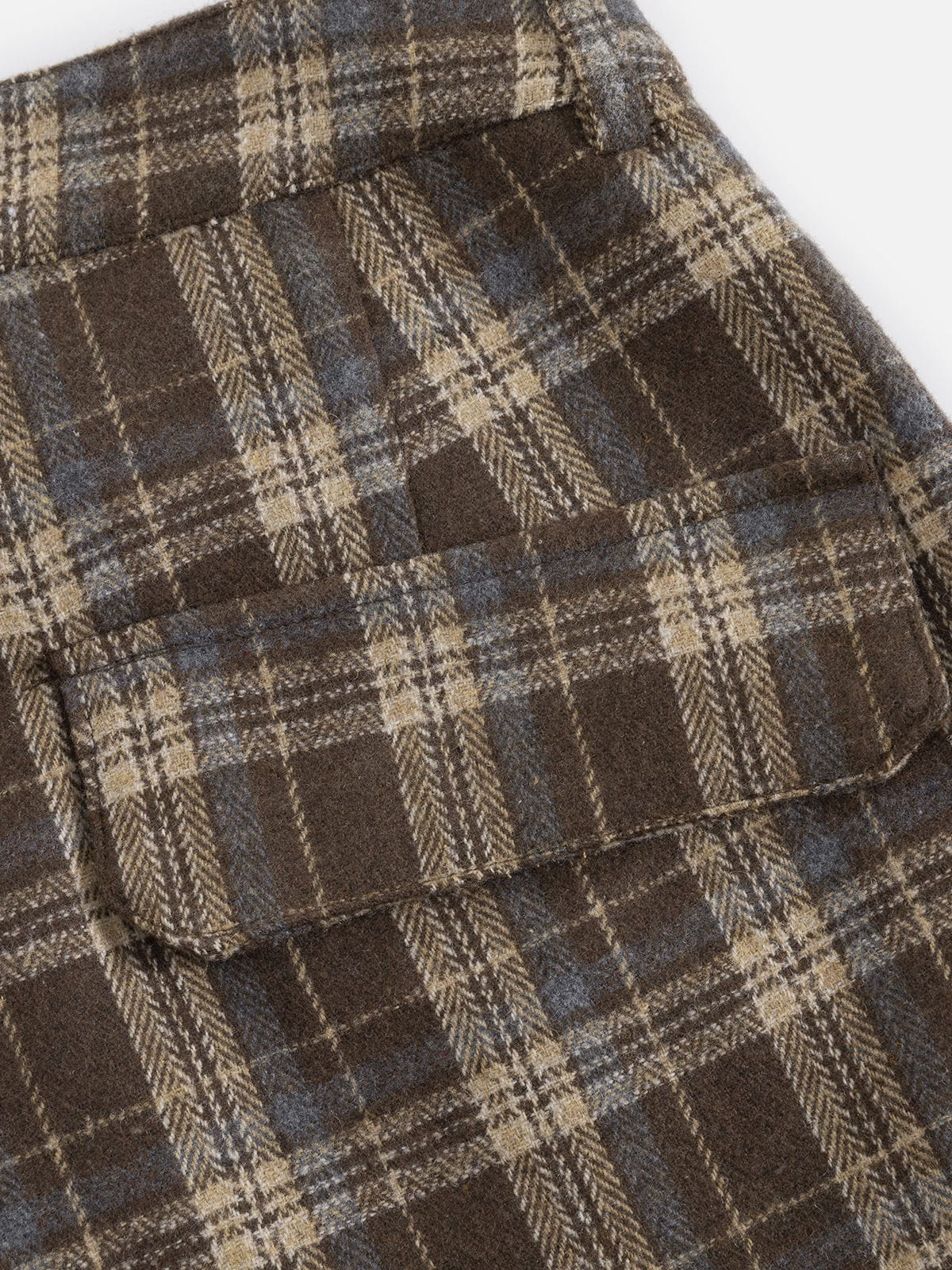 Plaid Baggy Barrel Pants Brown - Aelfric Eden