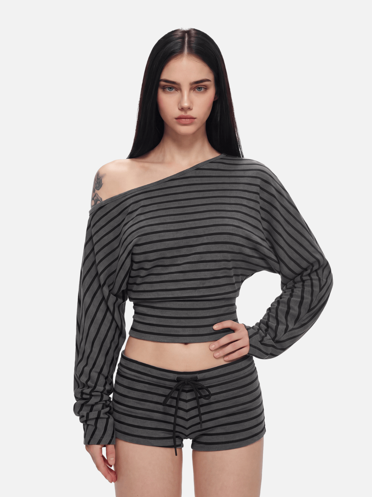 Striped Sets Dark Grey - Aelfric Eden
