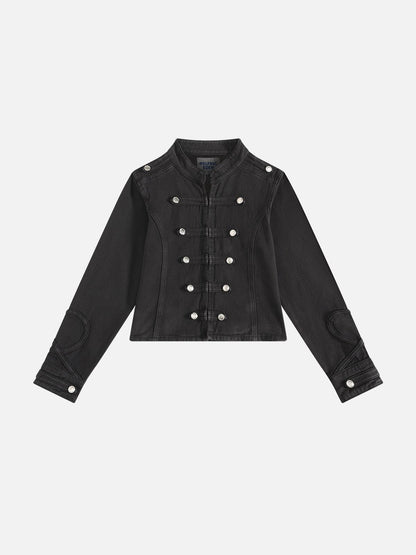 Washed Napoleon Jacket Dark Grey - Aelfric Eden