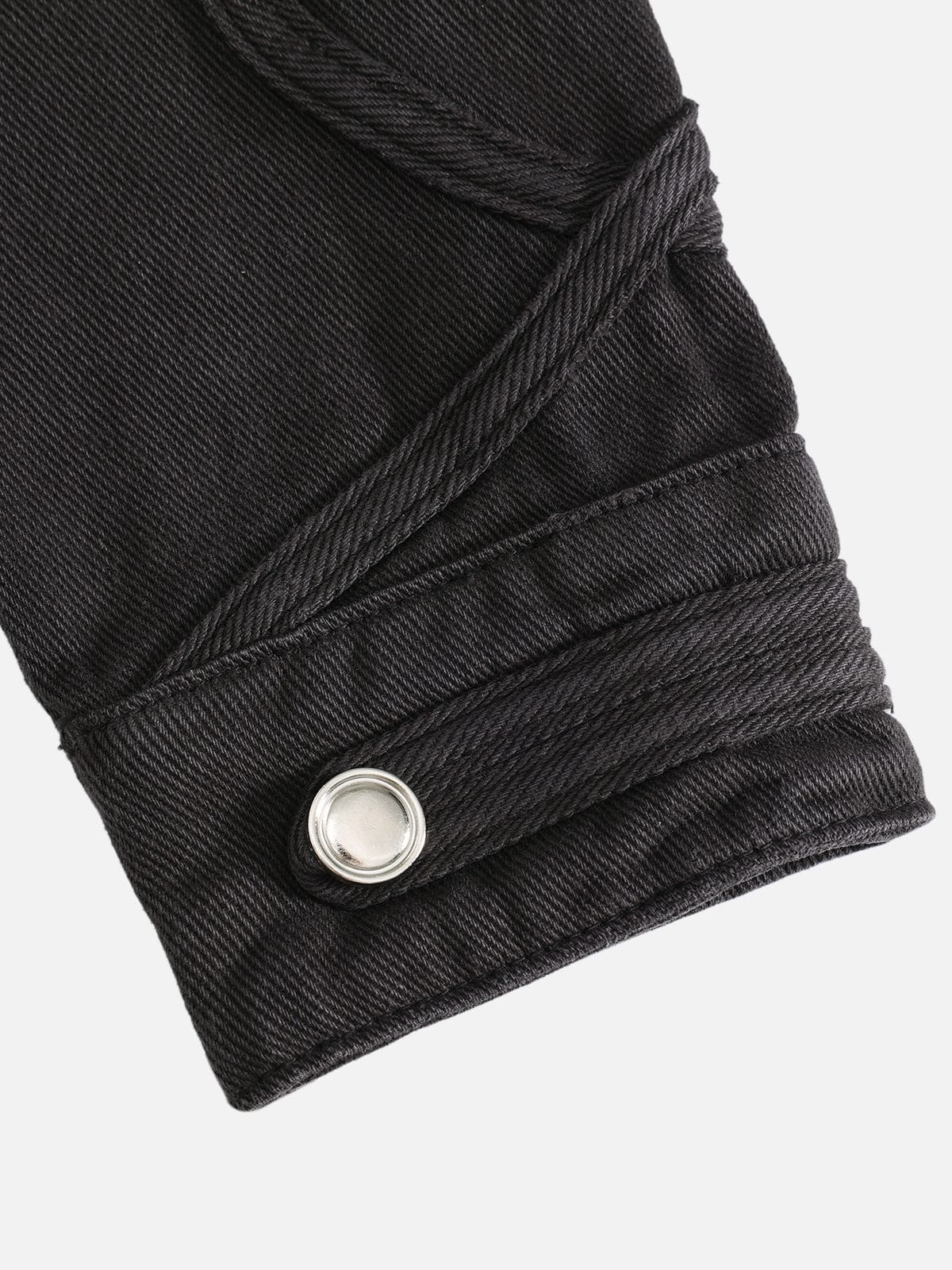 Washed Napoleon Jacket Dark Grey - Aelfric Eden