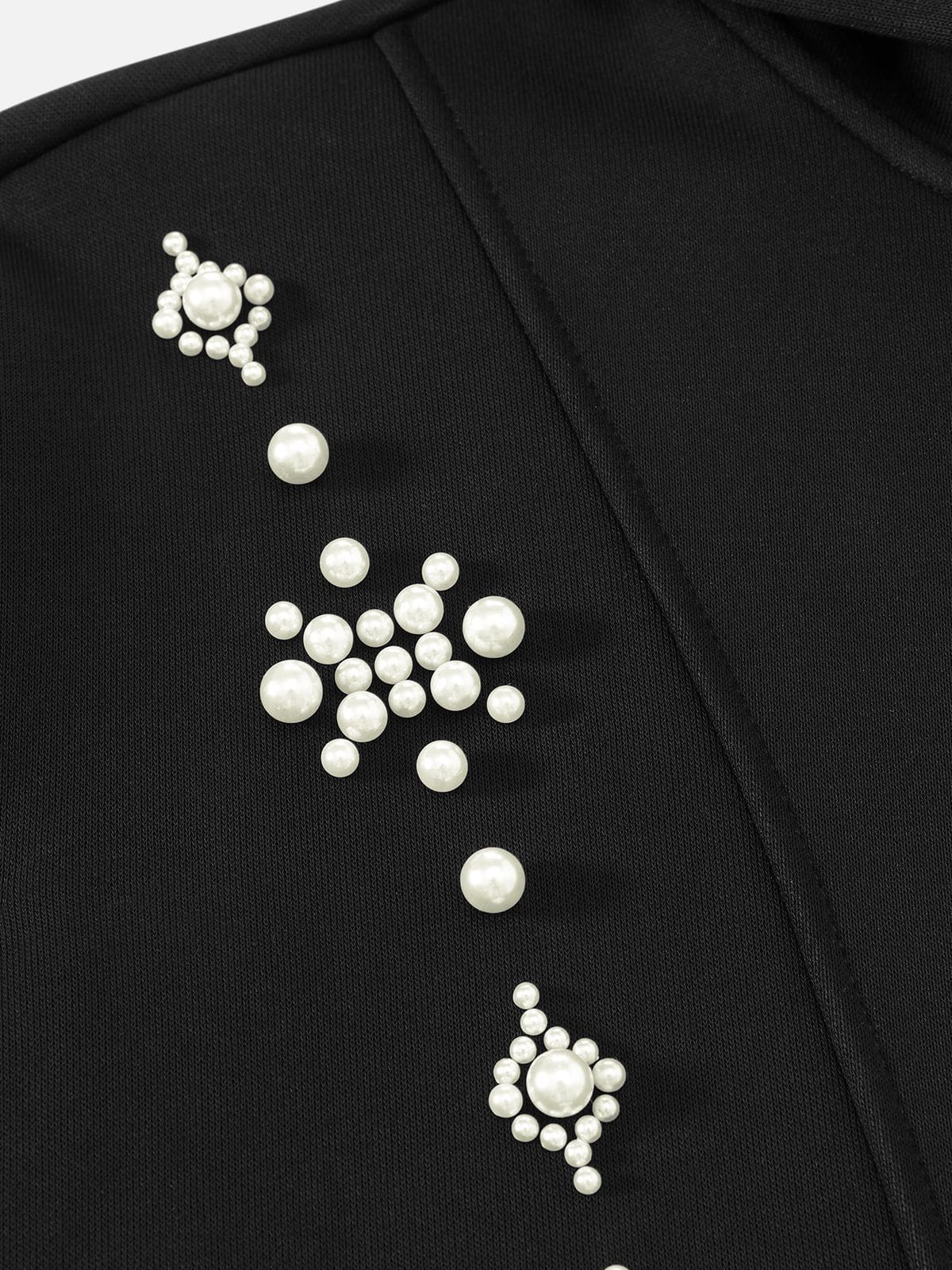 Pearl Zip Up Hoodie Black - Aelfric Eden