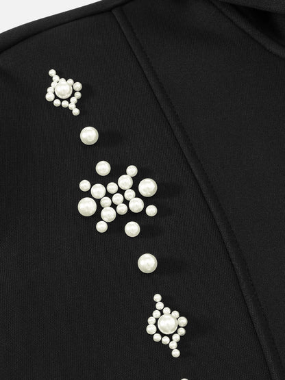 Pearl Zip Up Hoodie Black - Aelfric Eden