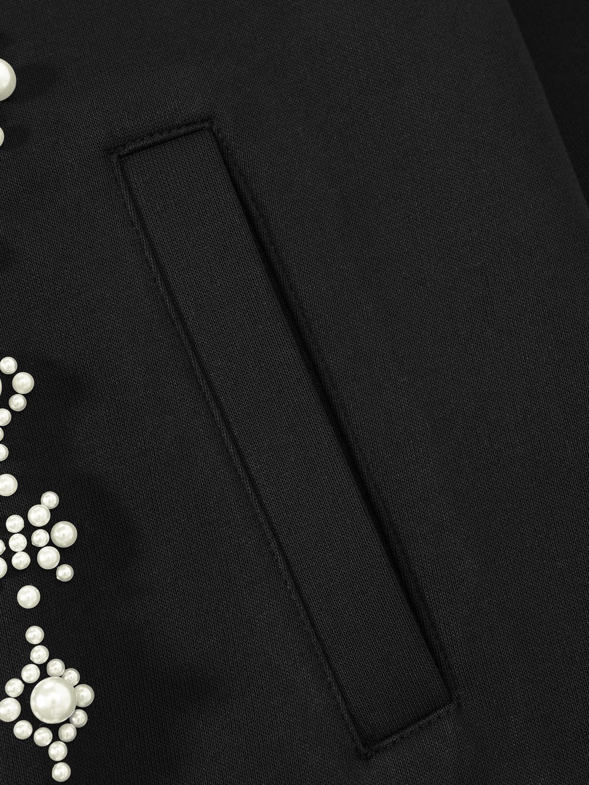Pearl Zip Up Hoodie Black - Aelfric Eden