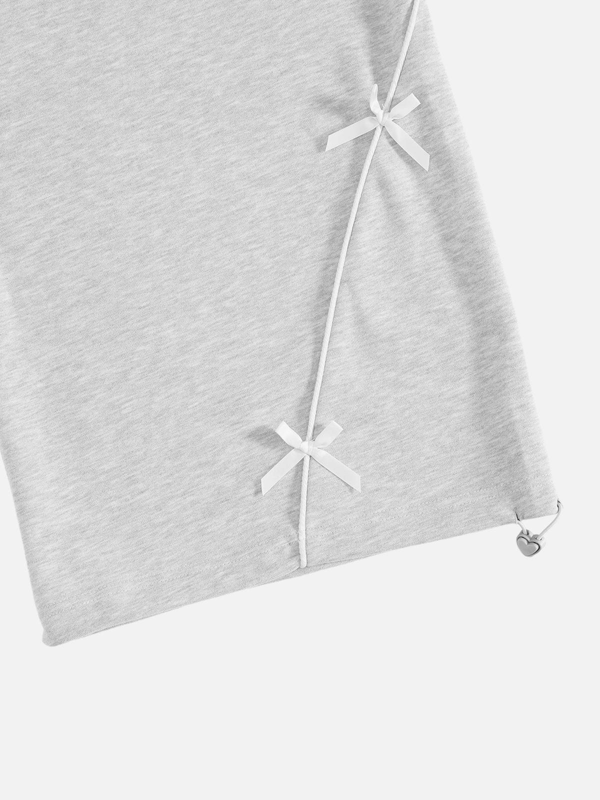 Bow Tie Baggy Barrel Sweatpants Grey - Aelfric Eden