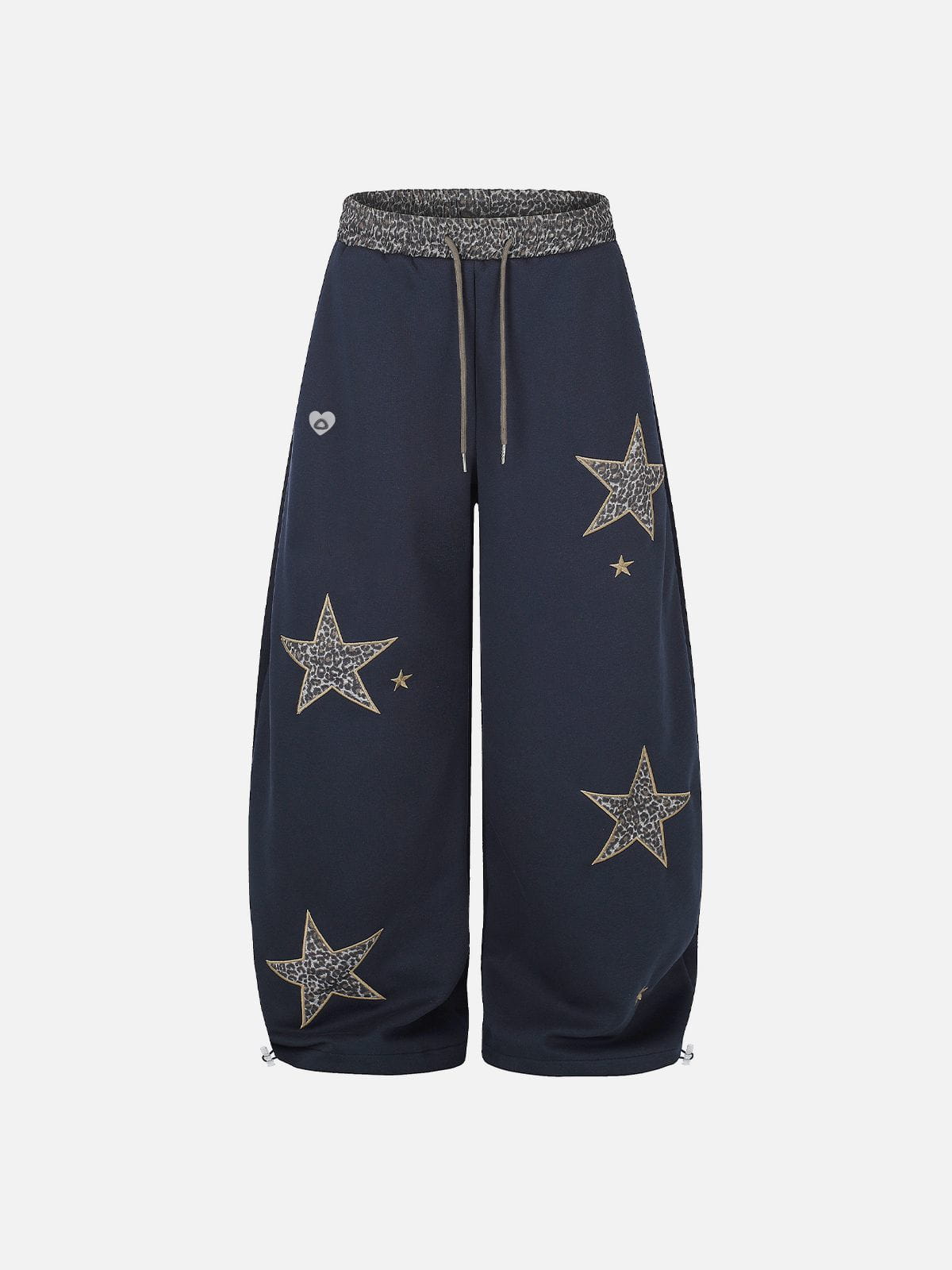 [Pre-Order] Leopard Star Baggy Barrel Sweatpants Dark Blue - Aelfric Eden